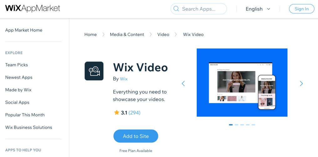 wix video