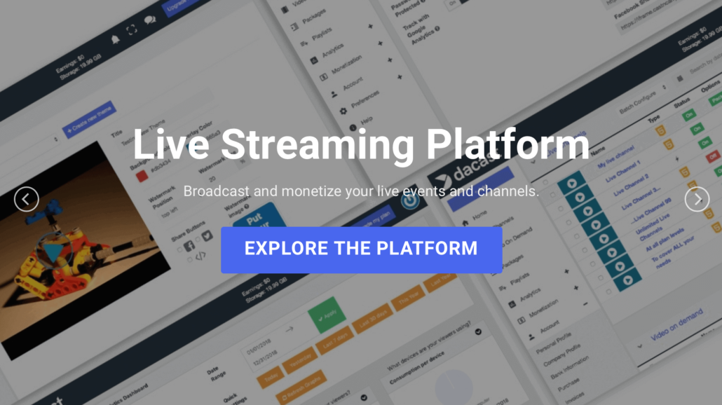 live streaming and video hosting platform dacast