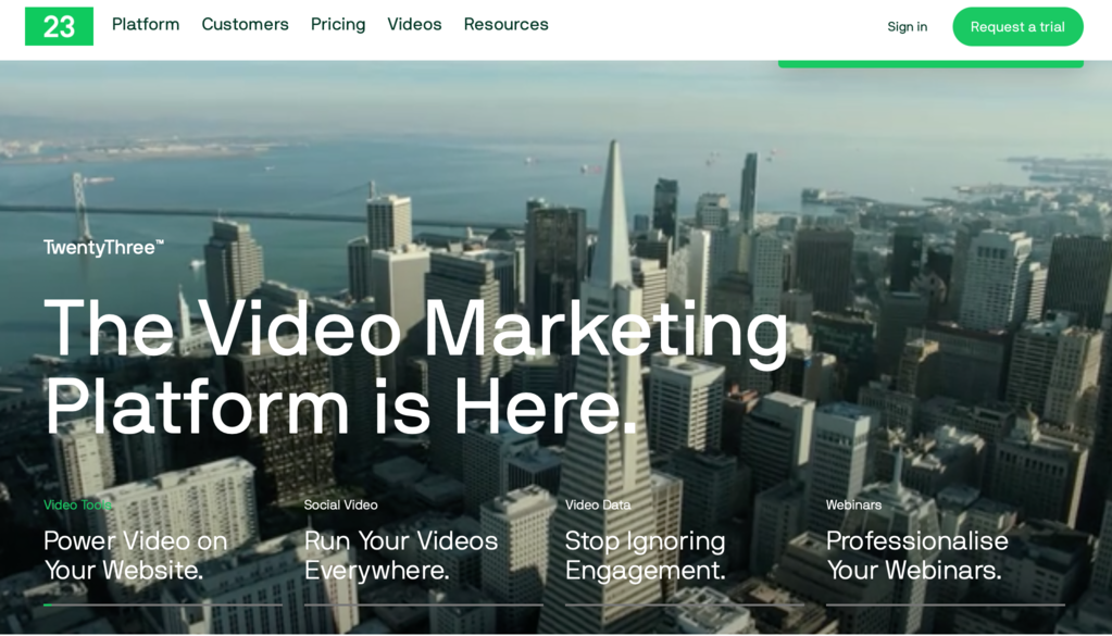 video marketing platform twentythree video